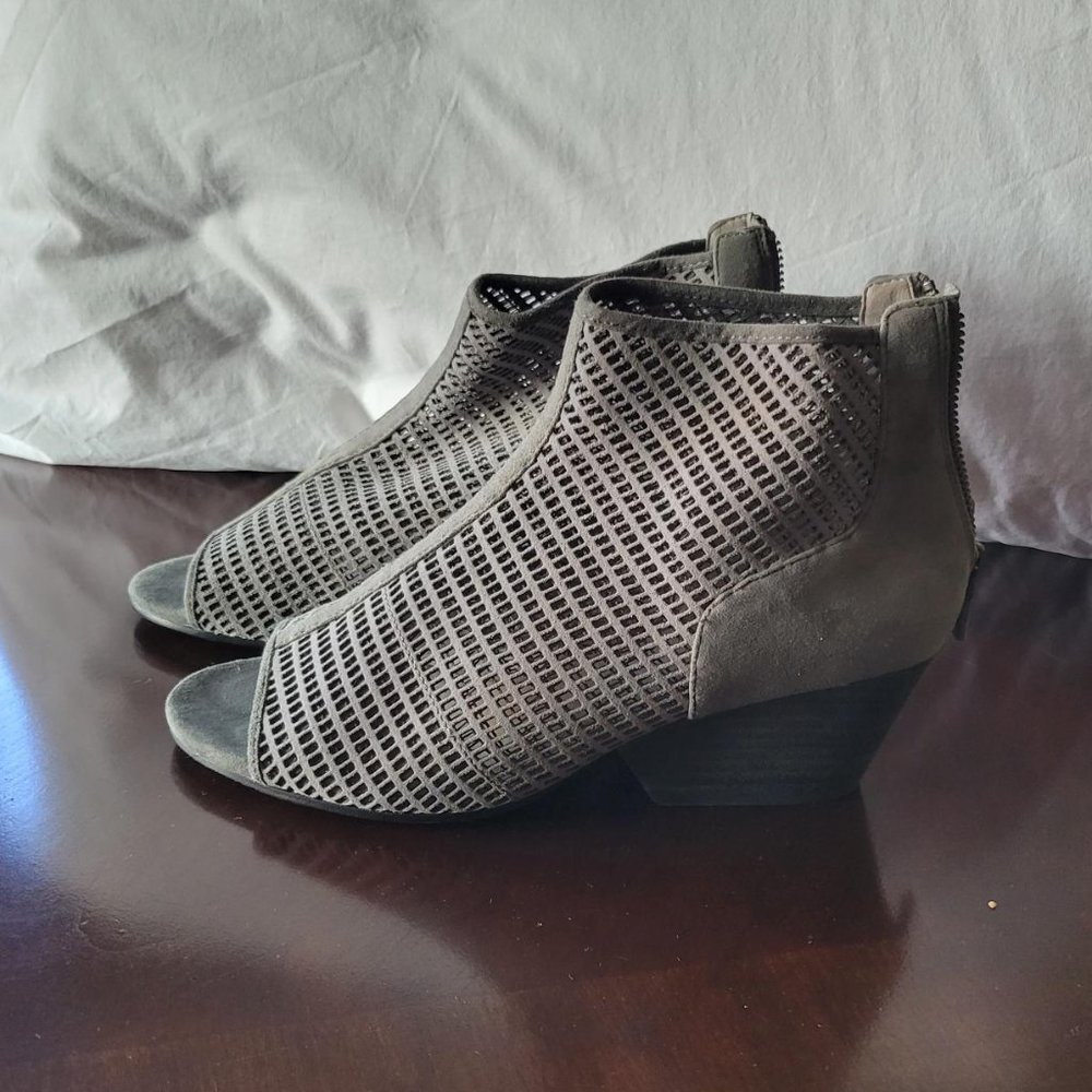 Gray Eilleen Fisher Open Toe Knit Bootie
